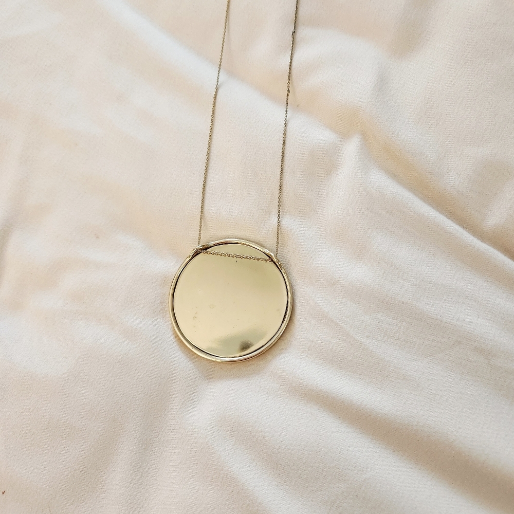 House of Harlow Large Gold White Sunburst Necklace - Picture 4 of 5